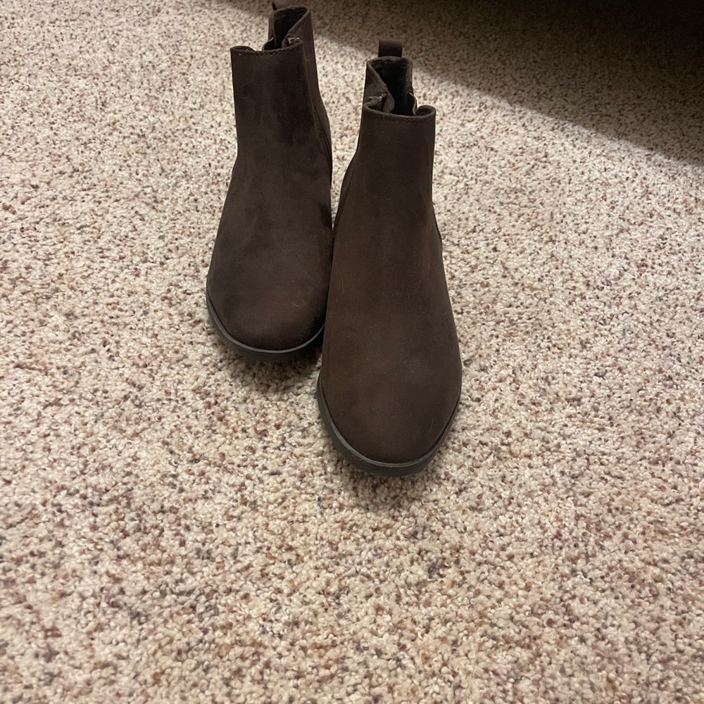 Brown Suede Ankle Boots